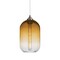 Besa Lighting Omega 12 Cord Pendant, Amber/Clear, Satin Nickel Finish, 1x4W LED Filament 1JT-OMEGA12AM-EDIL-SN - alternate 1